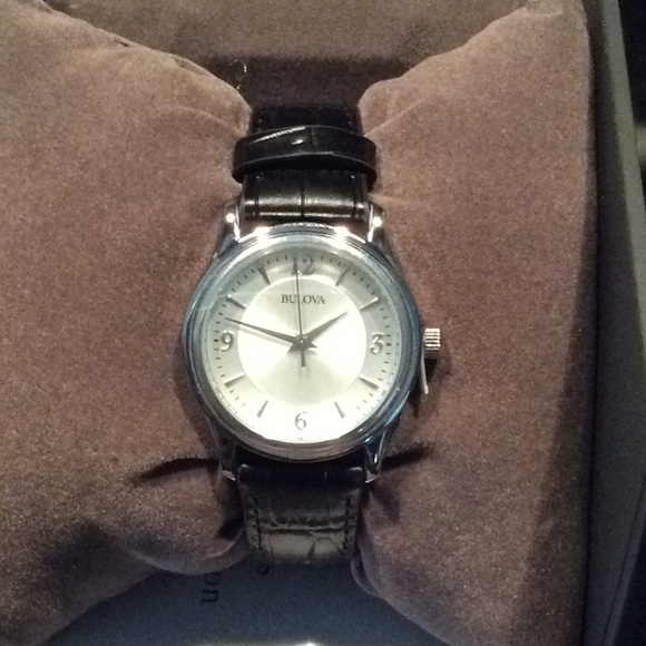 Bulova Jewelry - Bulova Black and Silver 96t58 Watch NIB
